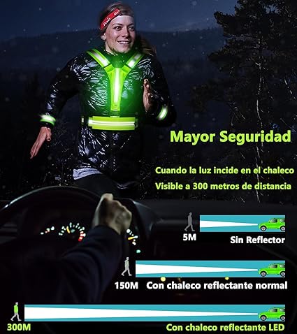 Chaleco Reflectivo Con Luz Led