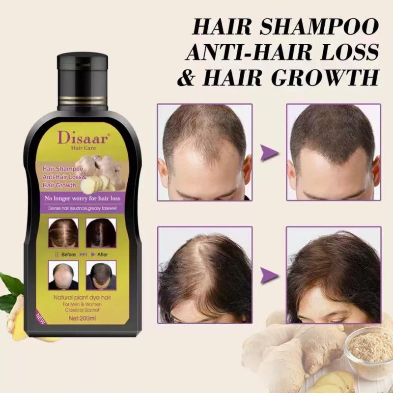 Shampoo Disaar con Jengibre (Anti-Caída & Regenera el cabello)