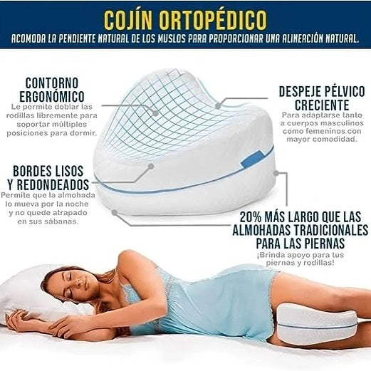 Almohada Ortopédica de Rodillas – Descanso y Confort Total